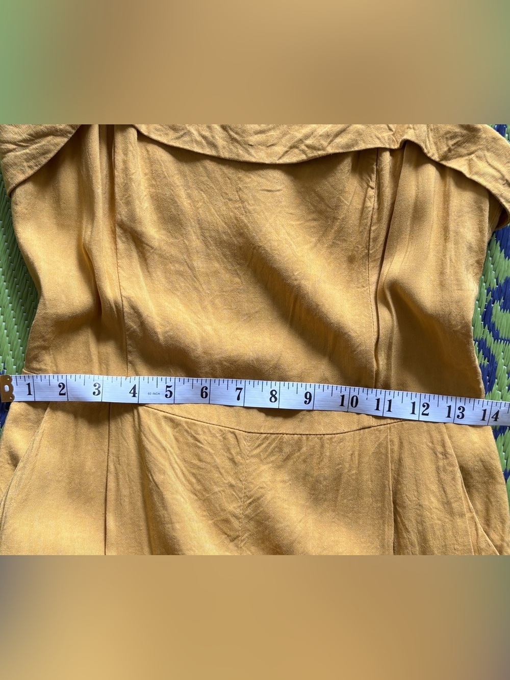 Birds of North America Sandgrouse Jumpsuit In Mustard Yellow Size 6 Square-Neck - Picture 10 of 15